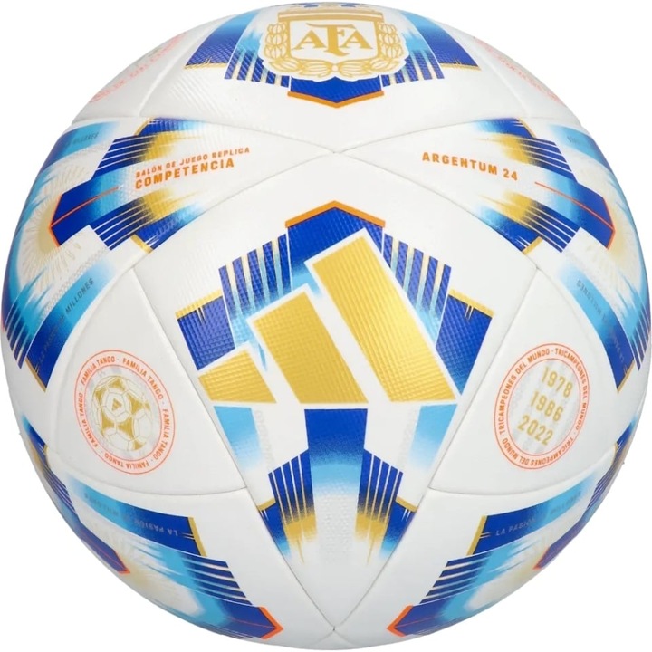 Minge fotbal Adidas Argentina 24 Competition, alb/albastru, marimea 5
