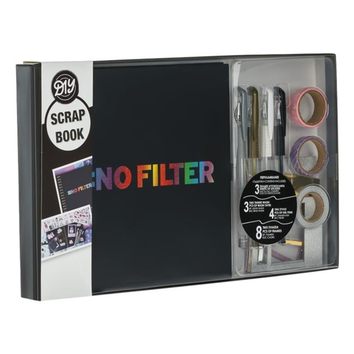 Fotóalbum Scrapbooking Fekete Szín Szűrés nélkül 23x21cm Diez