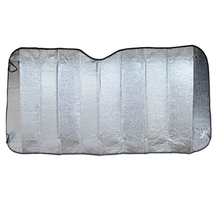 Parasolar auto, pentru bord, VGT, folie aluminiu, 2 fete, 150 x 80 cm