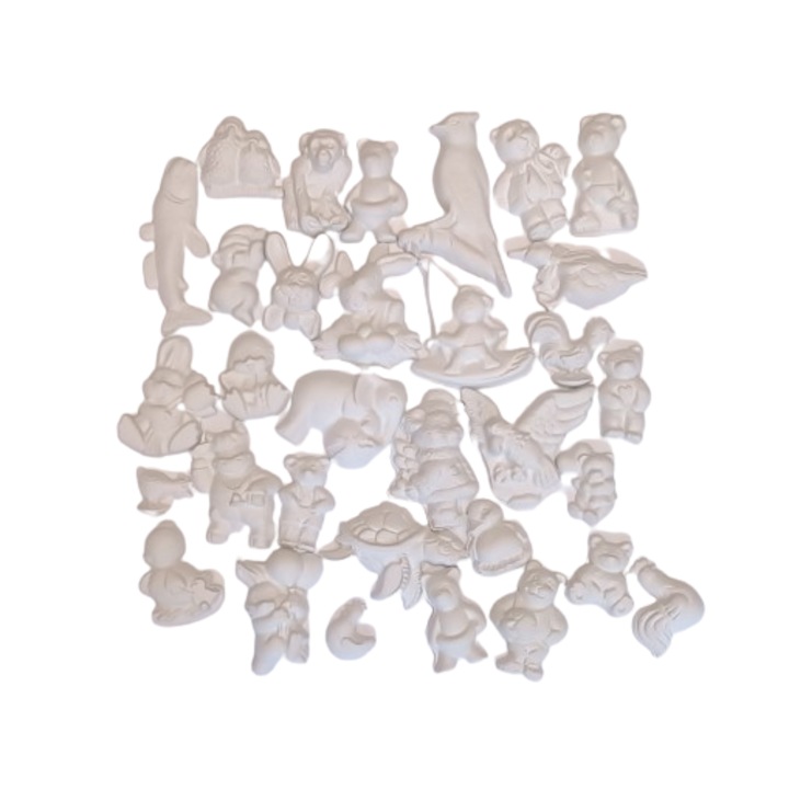 Комплект от 100 гипсови фигурки за рисуване 3-14см