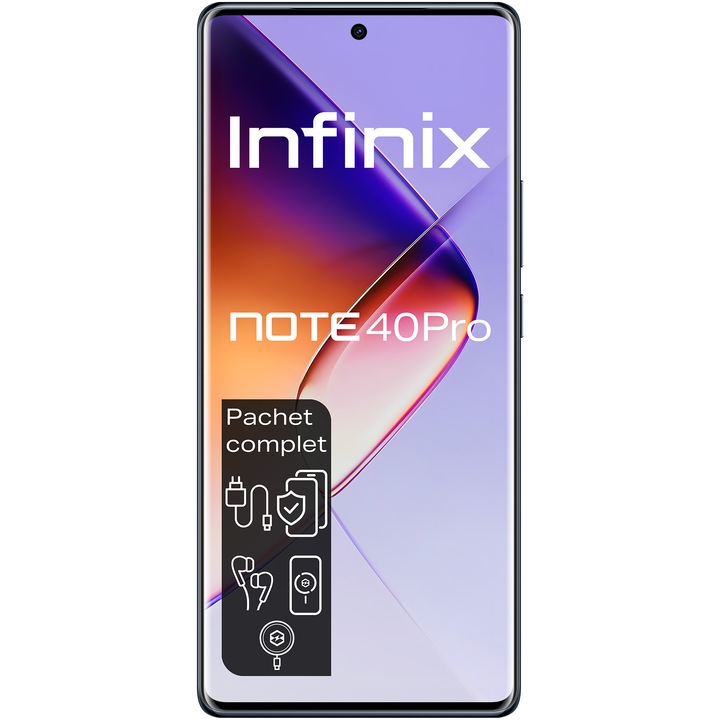 Смартфон Infinix NOTE 40 PRO, 12GB RAM, 256GB, 4G, Obsidian Black