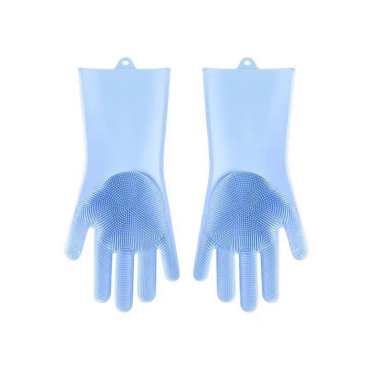 Manusi bucatarie，Albastru，Manusi bucatarie, manusi de baie pentru animale de companie, manusi anti-taiere ingrosate。Dimensiune universala, 31cmx16cm