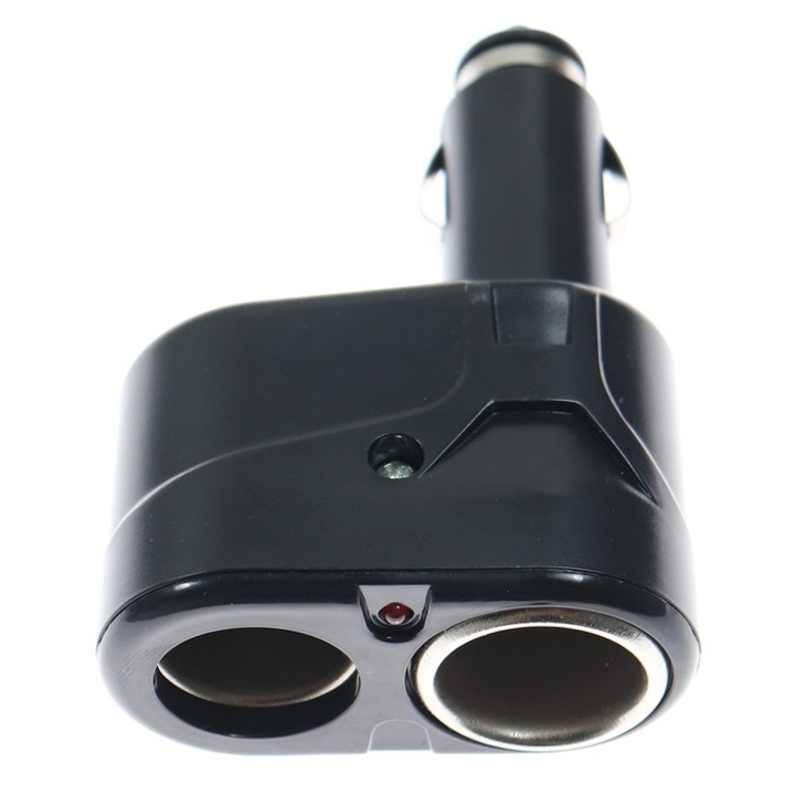 Autós töltő, Kraftmann, 2 db szivargyújtó csatlakozó, 12 V / 24 V