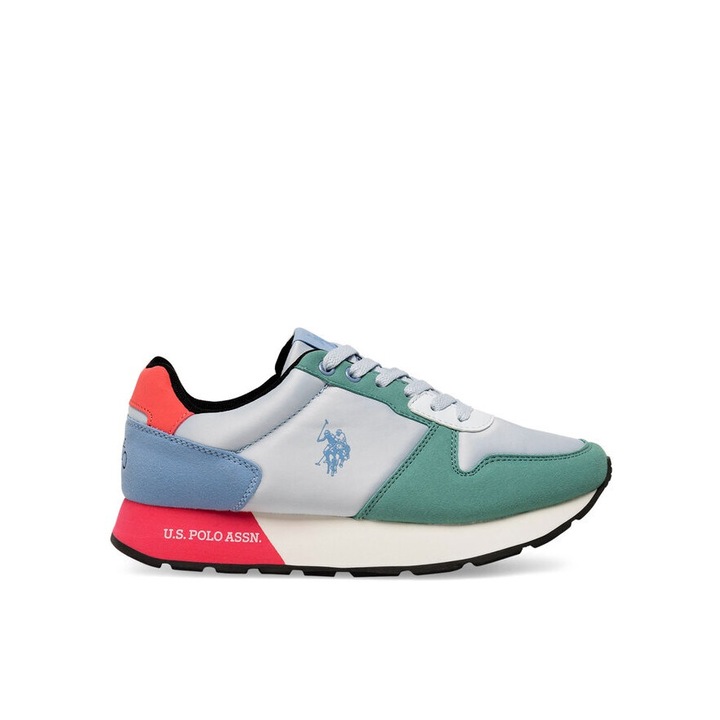Pantofi sport dama, US POLO ASSN, 590559, Textil, Multicolor, Multicolor