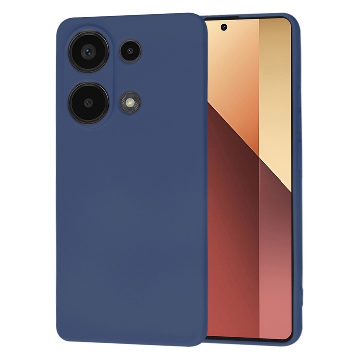 Védőtok Xiaomi Redmi Note 13 Pro 4G/Poco M6 Pro 4G, Cipsir Safe, SoftFlex, Q76, Canvas, sötétkék