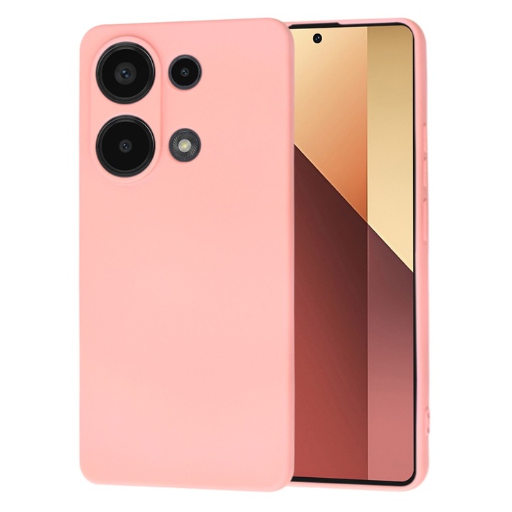 Защитен калъф за Xiaomi Redmi Note 13 Pro 4G/Poco M6 Pro 4G, Cipsir Protect, SoftFlex, Q78, Canvas, Chalk Powder Pink