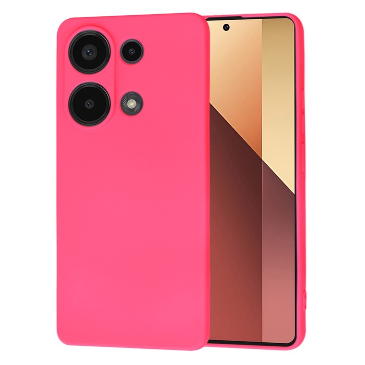 Védőtok Xiaomi Redmi Note 13 Pro 4G/Poco M6 Pro 4G, Cipsir Protect, SoftFlex, Q83, szövet, Hot Powder Pink