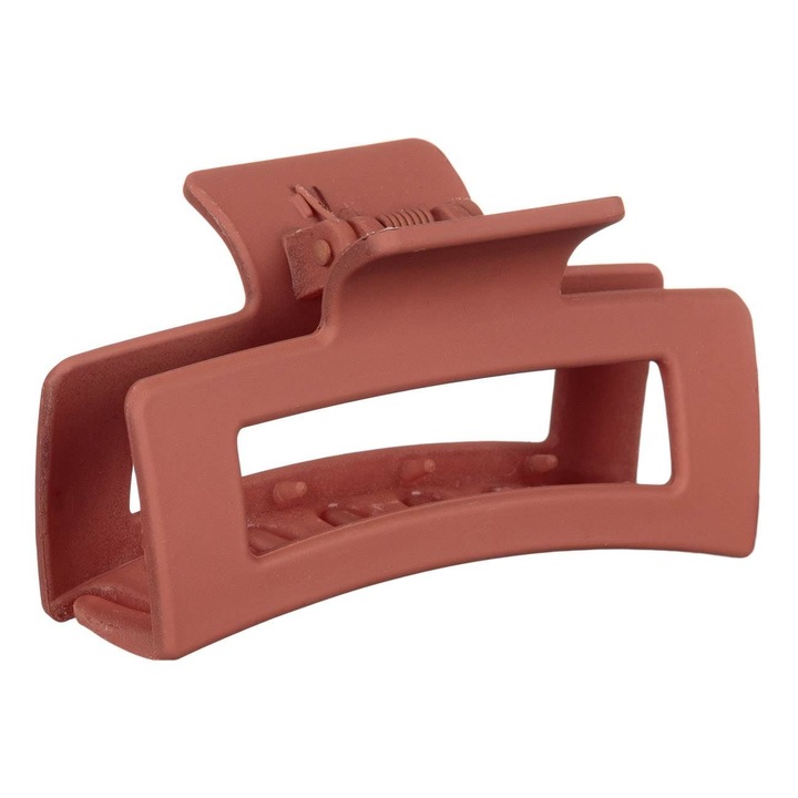 Női hajcsat, matt terrakotta, 8,5 cm