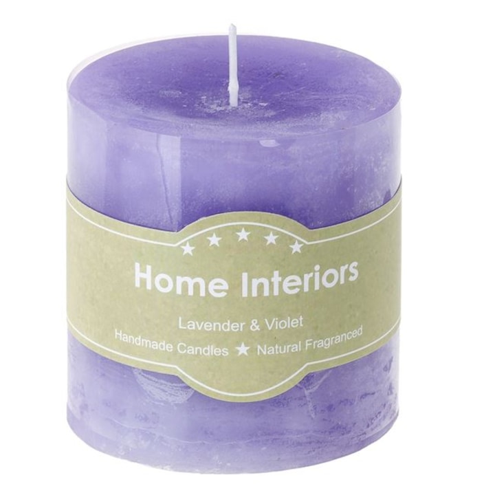 Свещ с аромат на люляк с аромат на виолетова лавандула RUSTIK