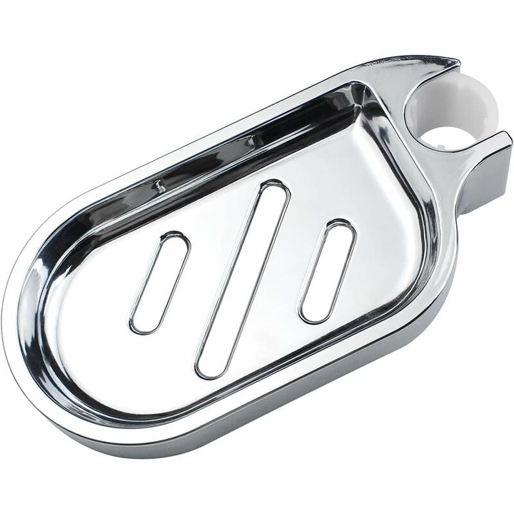 Поставка за сапун за душ лост 22 мм, пластмаса, лека, издръжлива, сребриста