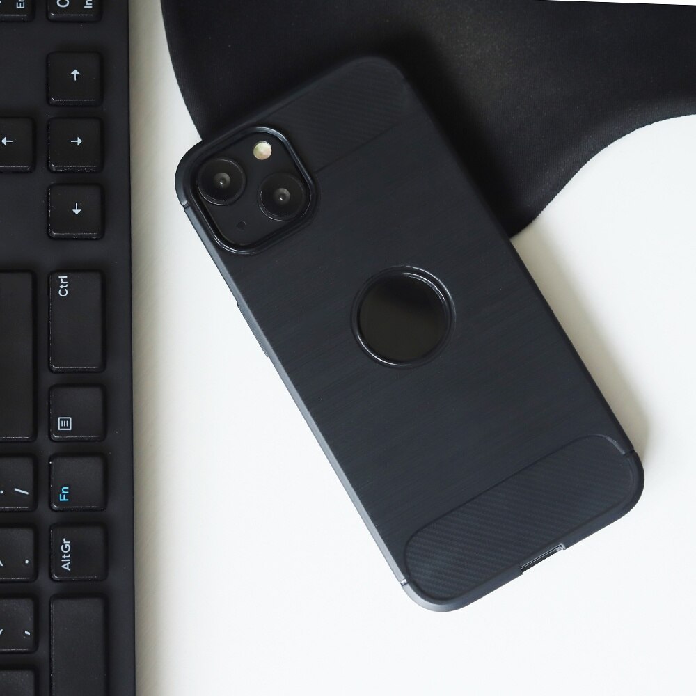 Husa de Protectie Compatibila cu APPLE iPhone 15 PRO MAX, Silicon, Rezistenta la socurilor, Negru Carbon