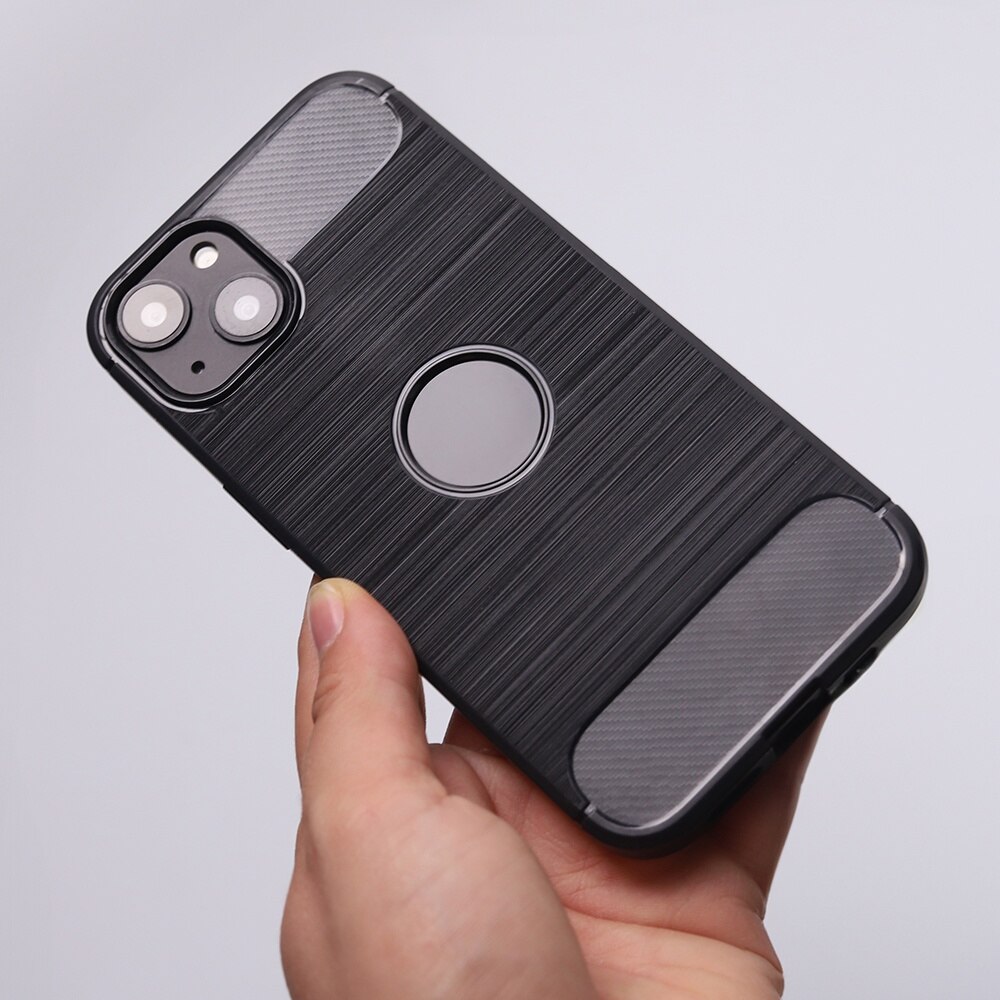 Husa de Protectie Compatibila cu APPLE iPhone 15 PRO MAX, Silicon, Rezistenta la socurilor, Negru Carbon