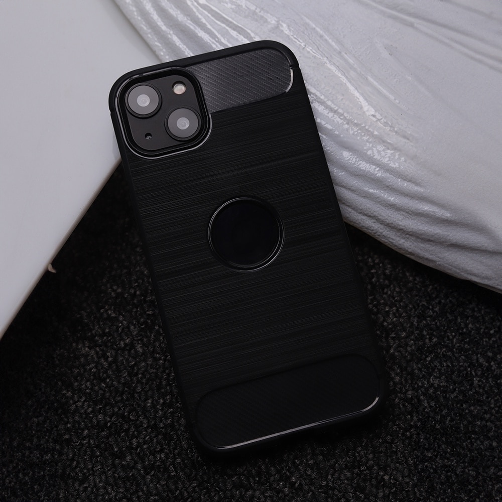 Husa de Protectie Compatibila cu APPLE iPhone 15 PRO MAX, Silicon, Rezistenta la socurilor, Negru Carbon