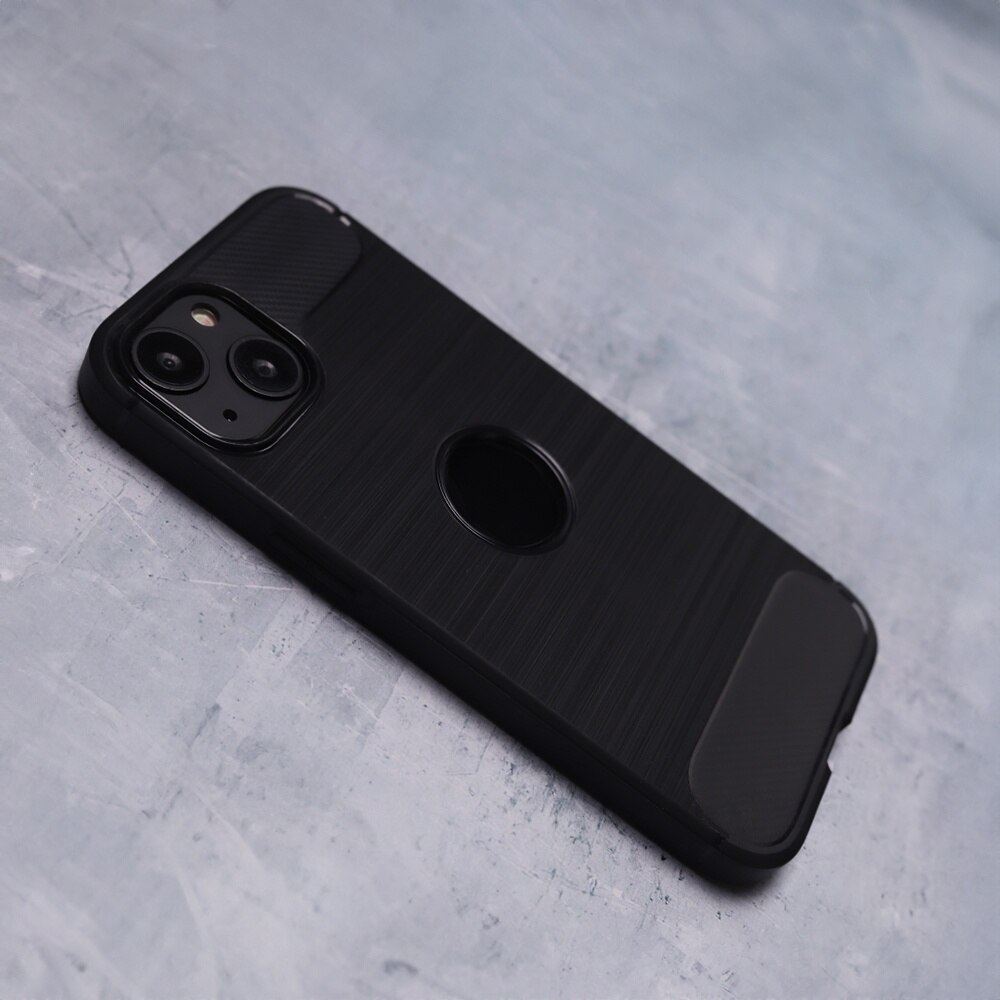 Husa de Protectie Compatibila cu APPLE iPhone 15 PRO MAX, Silicon, Rezistenta la socurilor, Negru Carbon