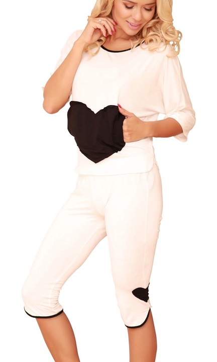 Set pijama din vascoza Kalimo, VIGO, Ecru