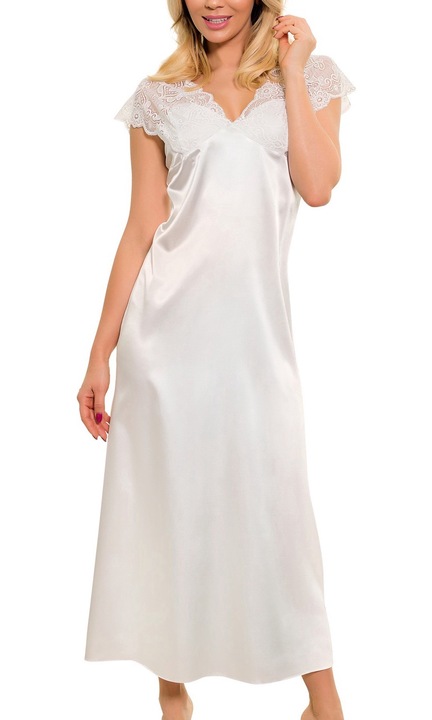 Camasa de noapte din satin Kalimo, MACTAN, Ecru