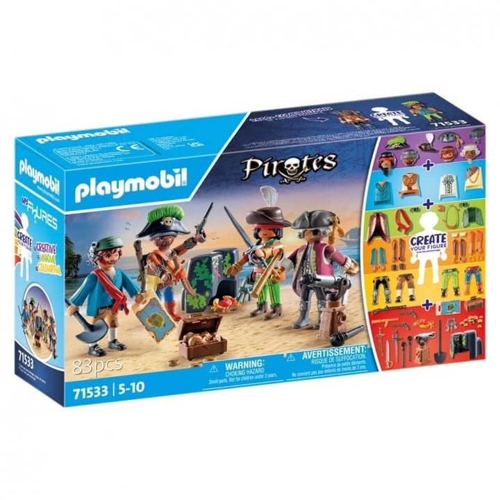 Playmobil figura szett, MyFigures kollekció: Kalózok, egyedi tervezéshez, sokszínű, 3 éves kortól ajánlott