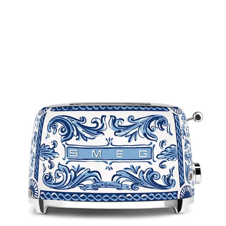 Тостер Smeg Dolce&Gabbana TSF01DGBEU, 950 W, ретро, Blu Mediterraneo