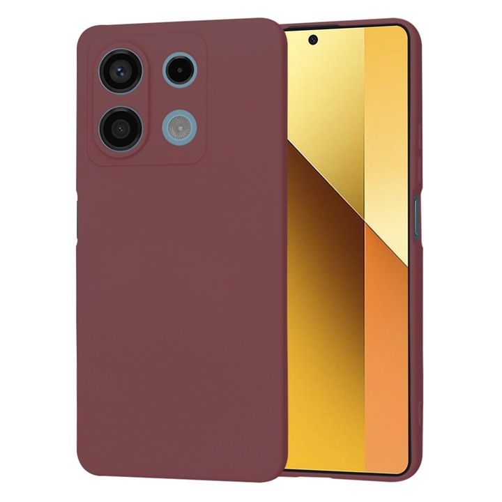 Védőtok Xiaomi Noble Redmi Note 13 5G-hez, Cipsir Protect, SoftFlex, D23, szilikon, Plum Noble Red