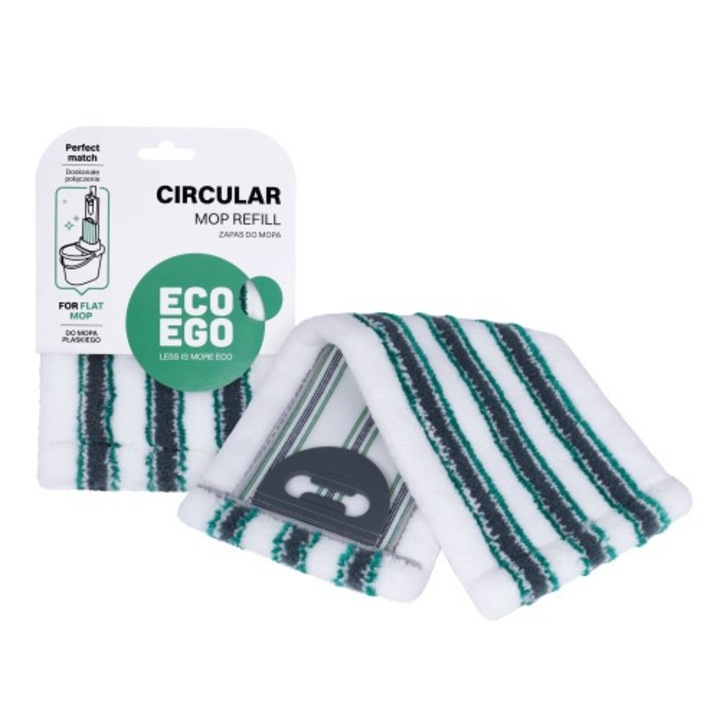 Cap de schimb pentru mop circular plat EcoEgo, reciclat, ecologic
