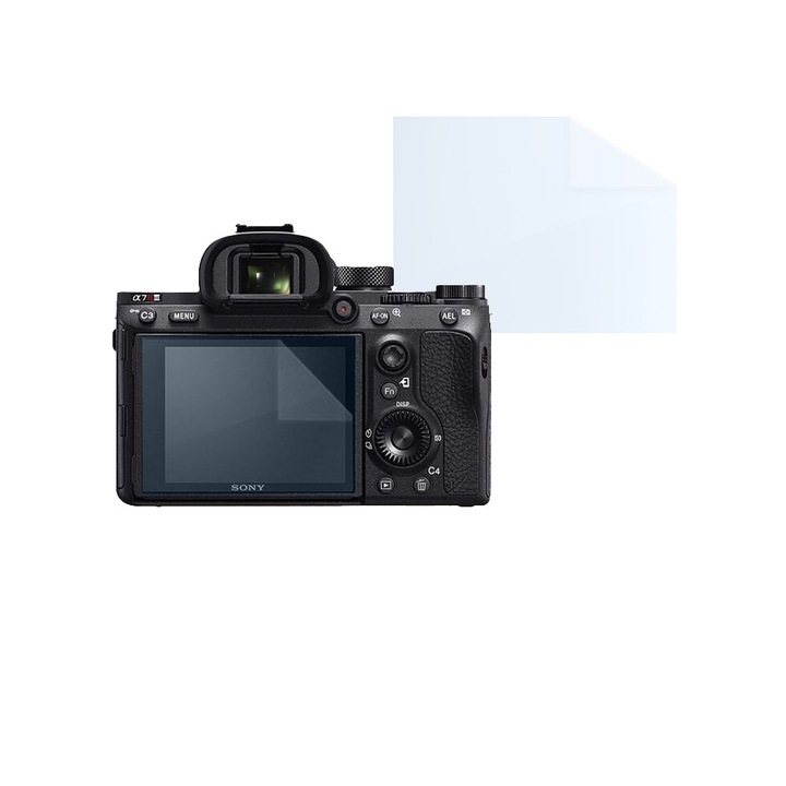 Fóliakészlet Sony A7R III-hoz, FONIX LENS DEFENSE, 1 szilikon képernyőfólia, ütésálló, karcmentes, regenerálható, tartós, időjárásálló, átlátszó