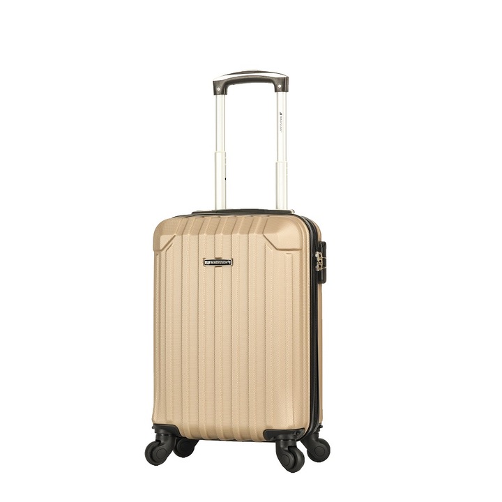 Kabinbőrönd XS Madisson SW44204, ABS, 4 levehető kerekek, zárral, 52 cm, arany