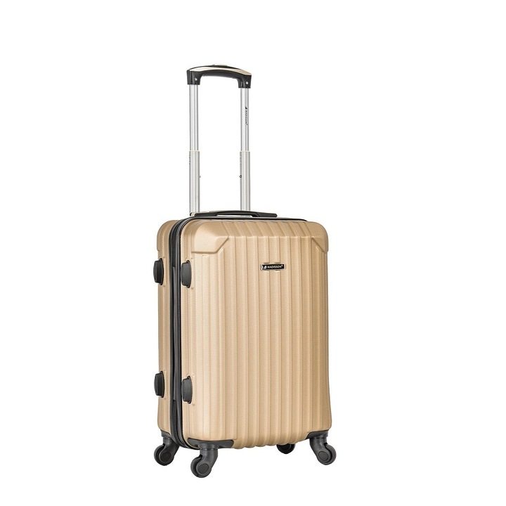 Troler de cabina Madisson SW44204, ABS, 4 roti, cifru, 55 cm, auriu