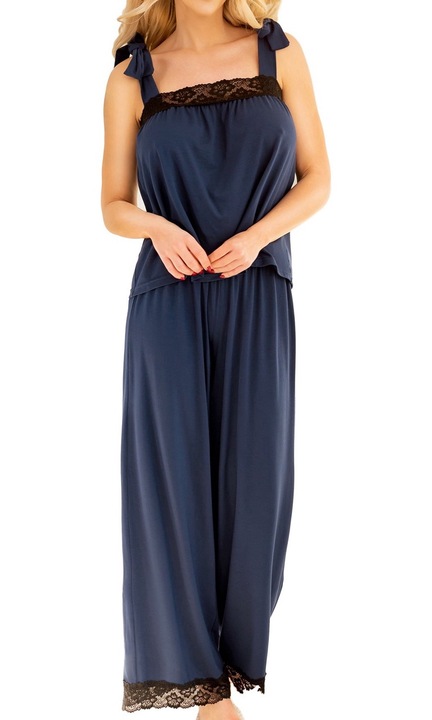 Set pijama din vascoza Kalimo, TIOMAN, Albastru