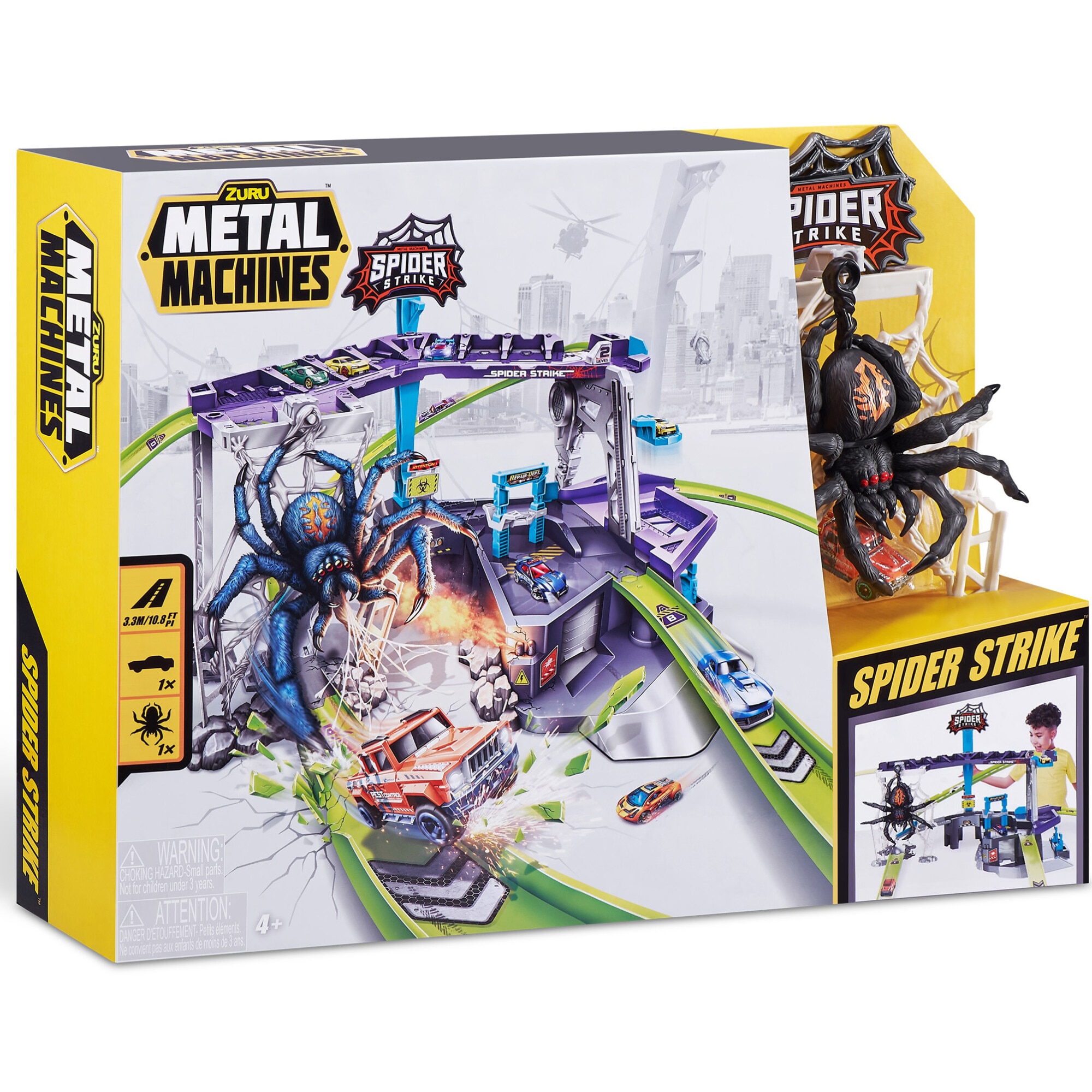 Set de joaca Metal Machines - Atacul paianjenului, cu pista - eMAG.ro