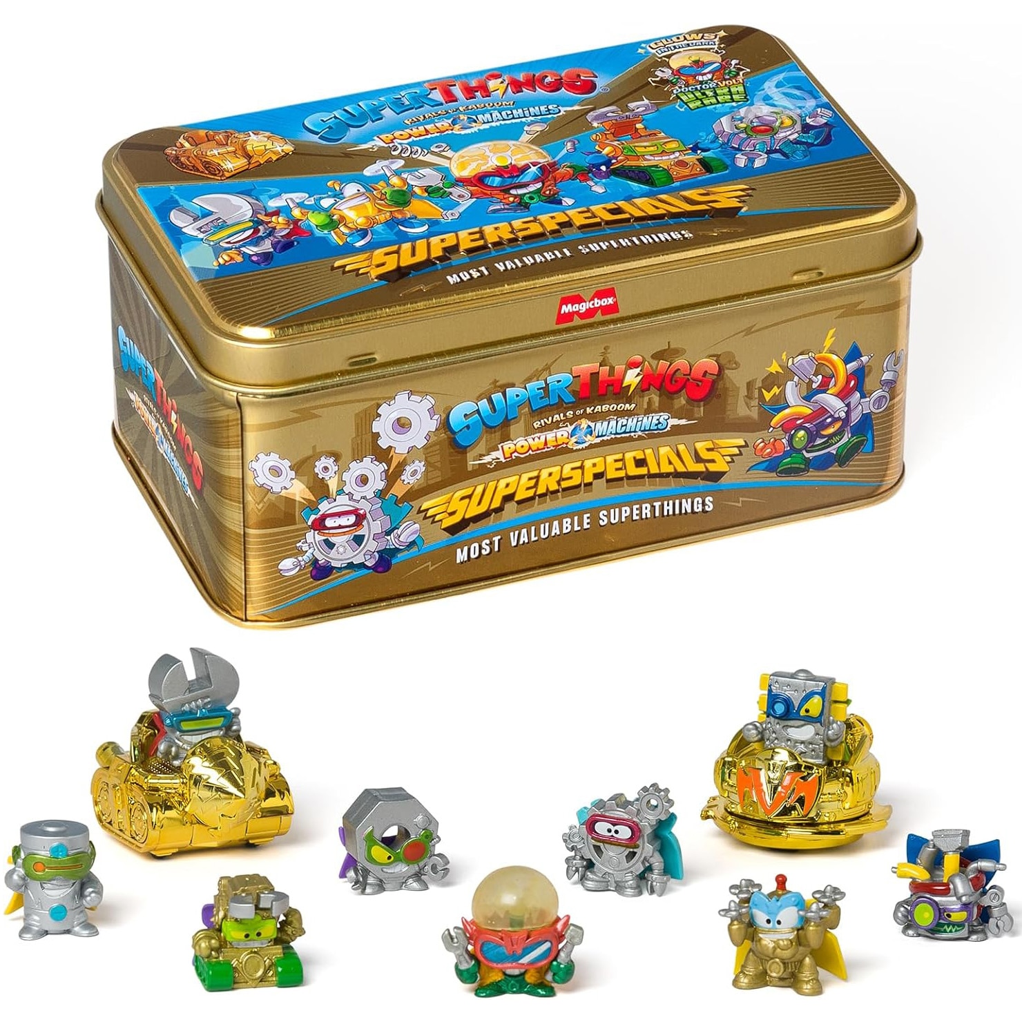 Set figurine SuperThings - SuperSpecials, cutie metalizata, seria