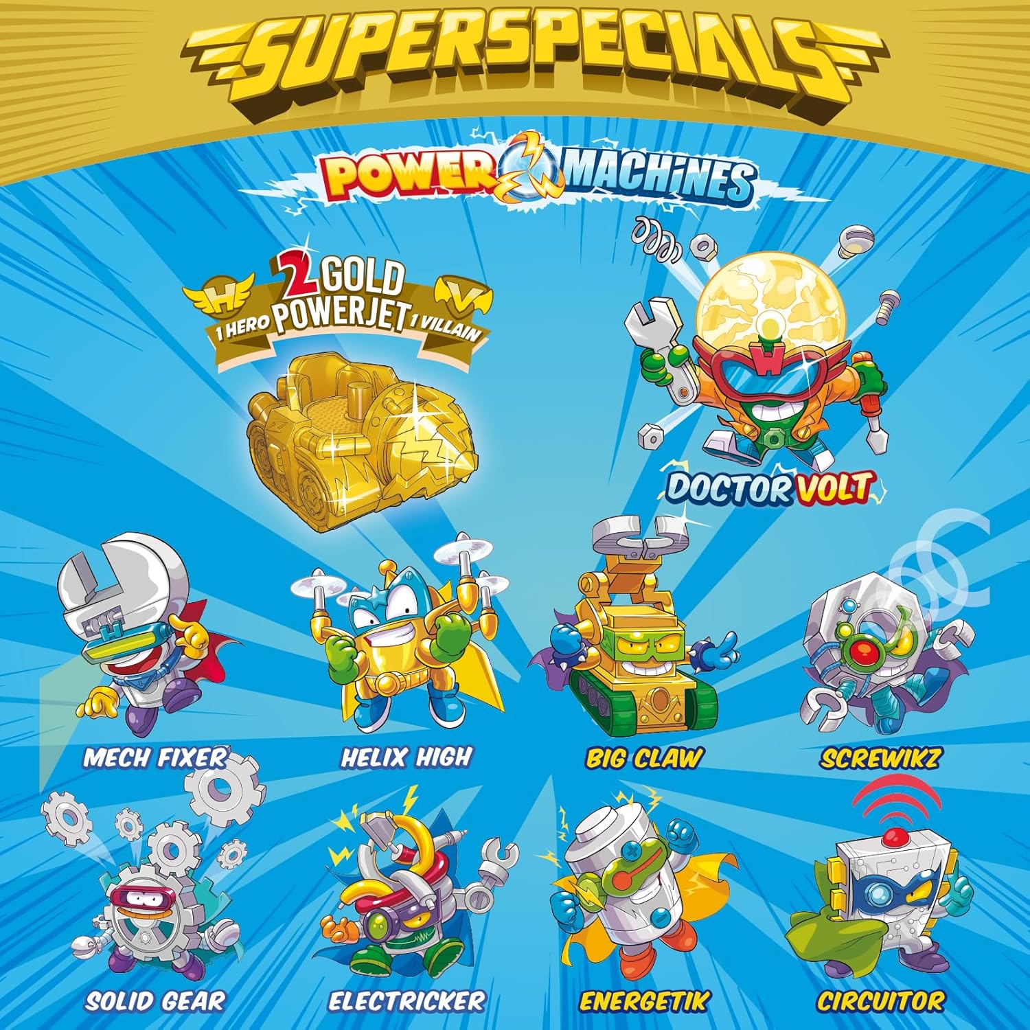 Set figurine SuperThings - SuperSpecials, cutie metalizata, seria