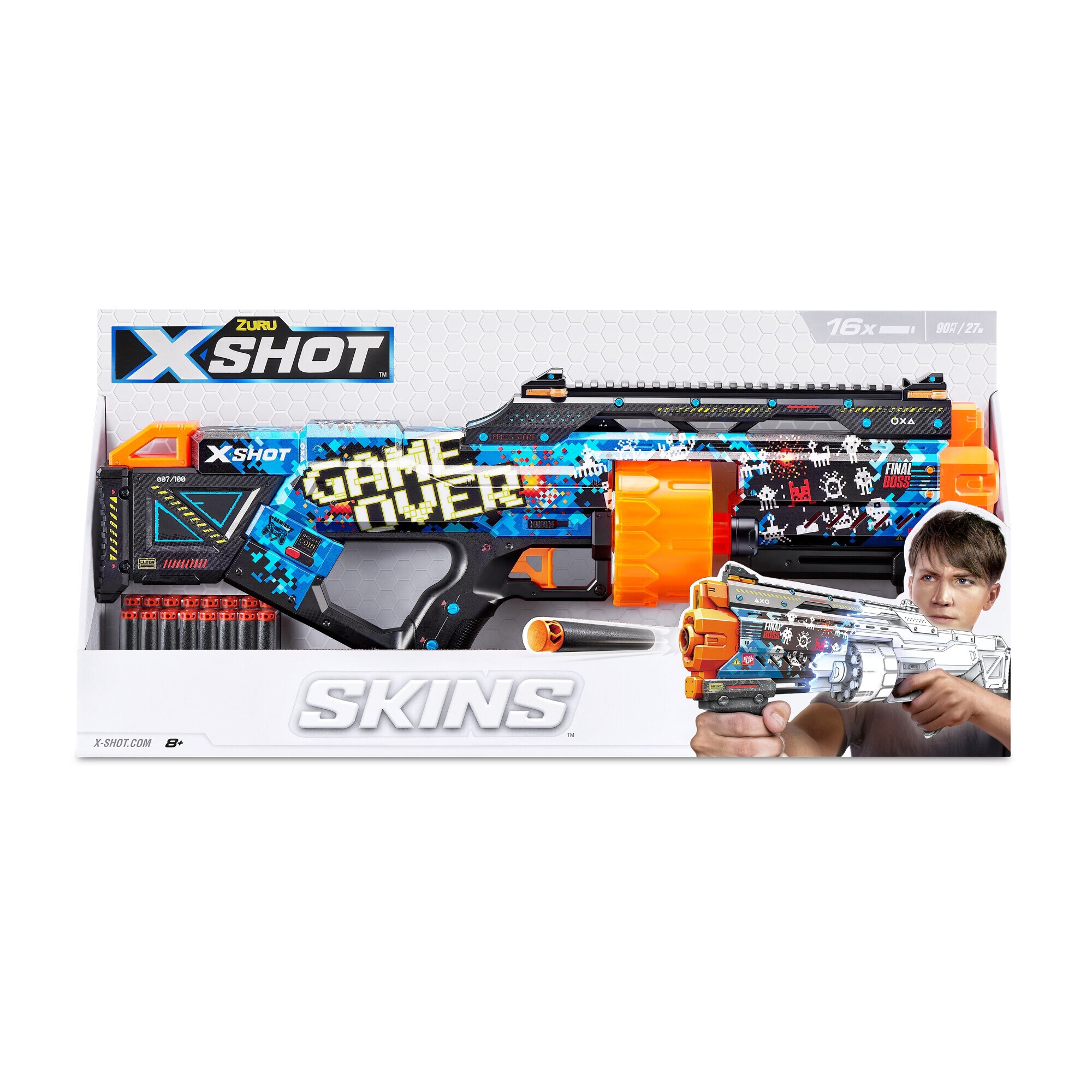Blaster X-Shot - Last Stand, 16 proiectile - eMAG.ro