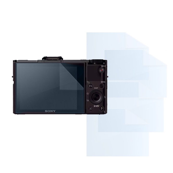 Filmkészlet Sony RX100 VII-hez, FONIX LENS DEFENSE, 4 szilikon képernyőfólia, ütésálló, karcmentes, regenerálható, tartós, időjárásálló, átlátszó