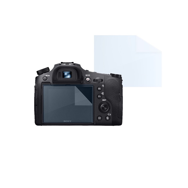 Fóliakészlet Sony RX10 IV-hez, FONIX LENS DEFENSE, 1 képernyős szilikonfólia, ütésálló, karcmentes, regenerálható, tartós, időjárásálló, átlátszó