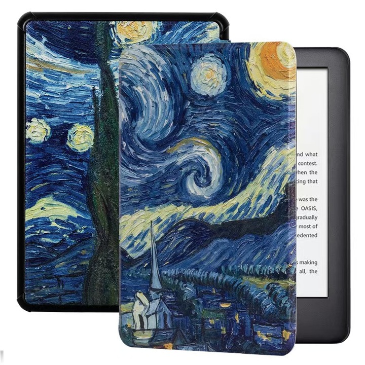 Husa protectie pentru Kindle Slim Smartcase Paperwhite 5, 11-a generatie 2021, 6.8 inch, ultra-light, model de cer instelat