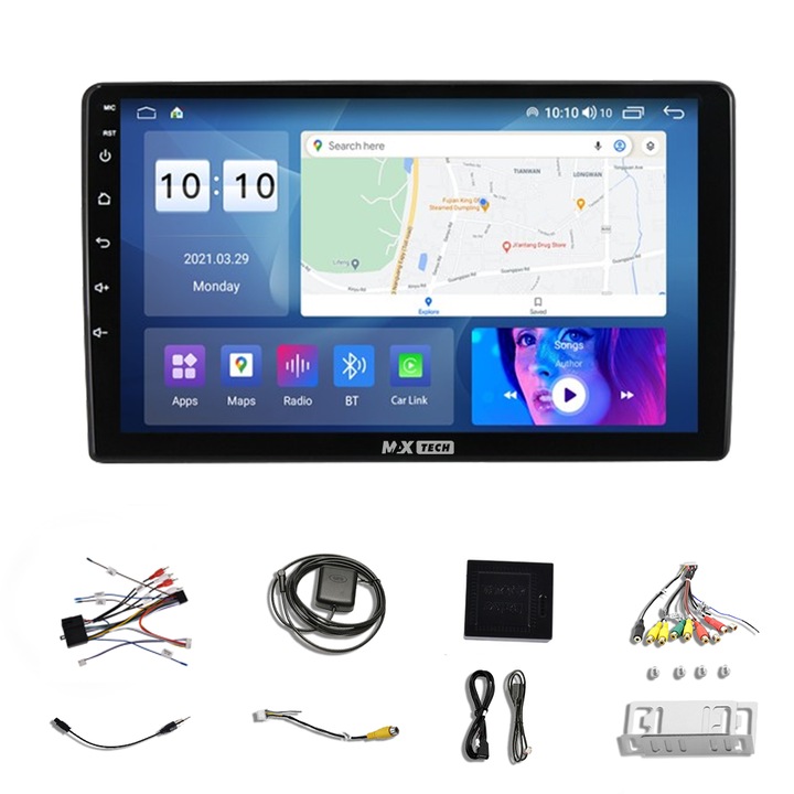 Navigatie Fiat Ducato / Citroen Jumper / Peugeot Boxer 2006 - 2022 dedicata Android, MaxTech®, Android 13, ecran de 9 inch, 4 GB Ram 64 GB functii GPS, Carplay, WIFI, Radio, Bluetooth, Waze