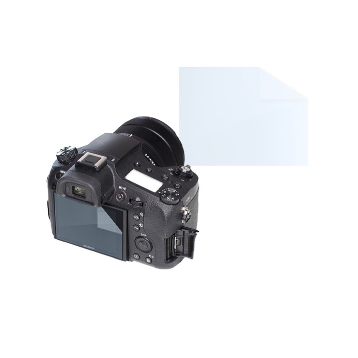 Fóliakészlet Sony RX10 III-hoz, FONIX LENS DEFENSE, 1 képernyős szilikonfólia, ütésálló, karcmentes, regenerálható, tartós, időjárásálló, átlátszó