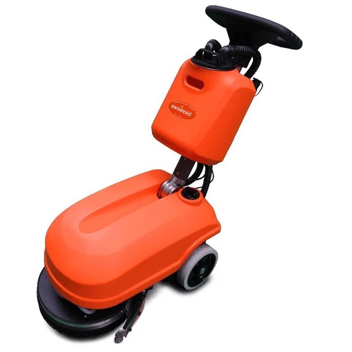 Masina pentru spalat si aspirat pardoseli SWISSVAC SB380W, alimentare 24V, productivitate 1140 mp/h, Autonomie 1.5-2 ore