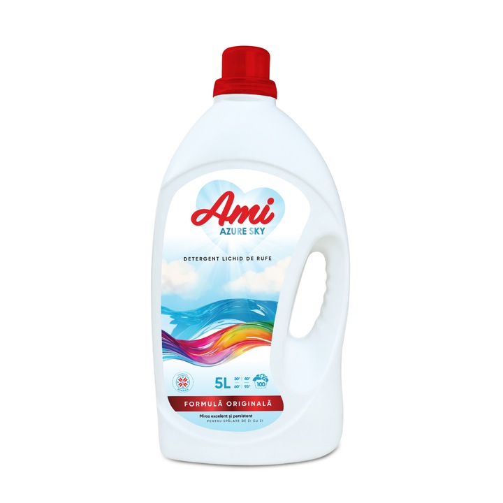 Detergent lichid de rufe, AMI, Azure Sky, 5 l