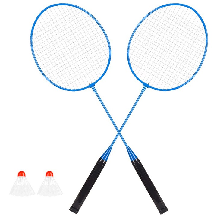 Set badminton, 2 rachete si 2 fluturasi, 62.5 x 20.5 cm