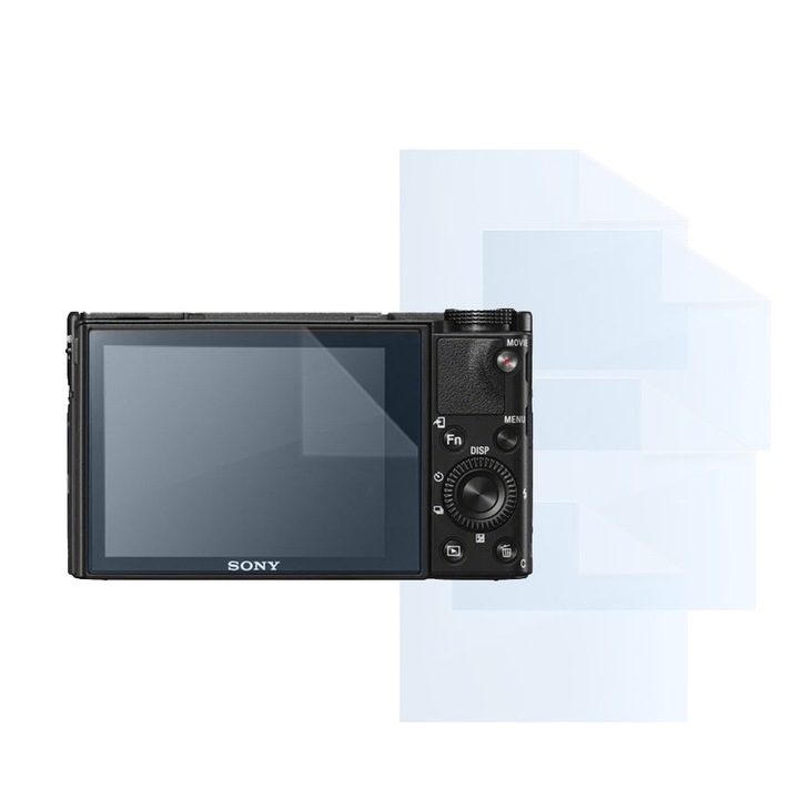 Fóliakészlet Sony RX100 VI-hoz, FONIX LENS DEFENSE, 4 képernyős szilikonfólia, ütésálló, karcmentes, regenerálható, tartós, időjárásálló, átlátszó