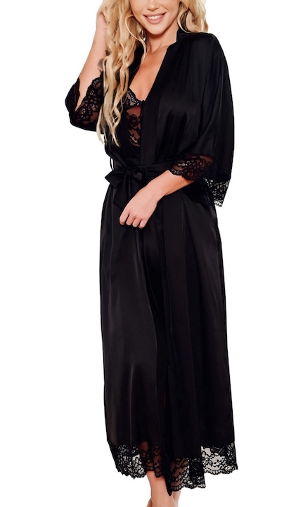 Halat din satin Kalimo SUMATRA, Negru