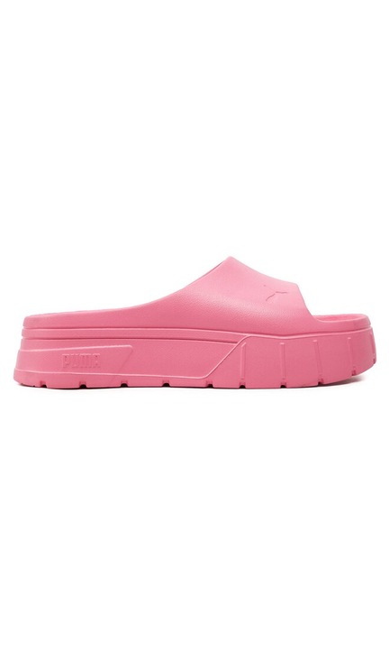 Papuci Dama, Puma, Mayze Stack Injex, Realizați Din Spumă Eva Moale Pentru Confort Și Durabilitate, Design Minimalist De Vară, Talpă Mare Din Eva (Stabilitate Și Amortizare), Logo Puma Cat Pe Curea, 42, Roz