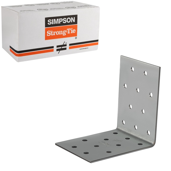 Set 100 Coltar perforat dulgherie 80x80x60 x 2 mm, pentru lemn, Simpson ANPS
