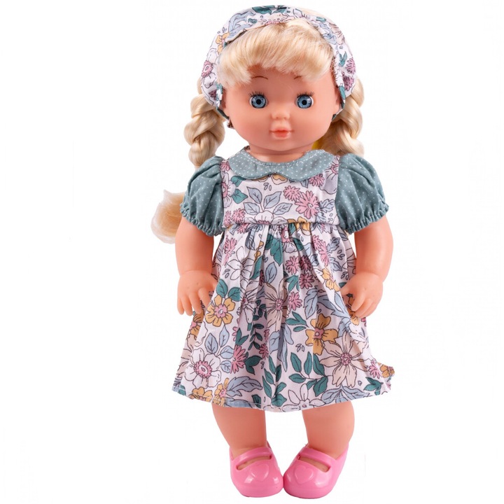 Papusa pentru copii Malplay Bella, cu bentita si accesorii incluse, inaltime 25 cm