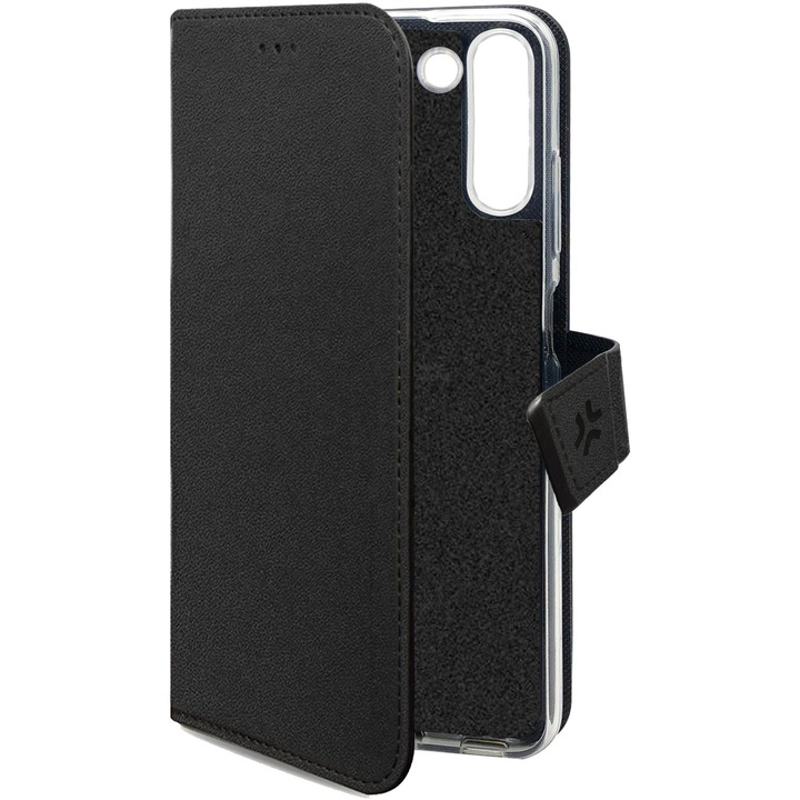 Защитен калъф Celly, тип книга за Samsung Galaxy A55 5G, черен