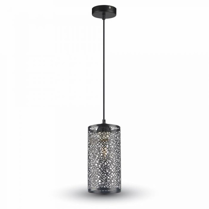 Pendul tavan soclu E27 - negru mat