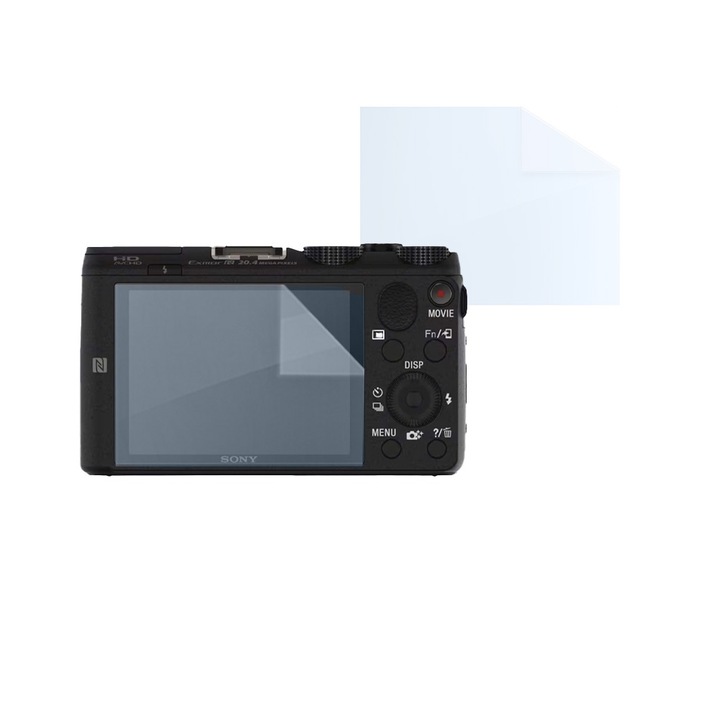 Filmkészlet Sony Cyber-Shot HX60-hoz, FONIX LENS DEFENSE, 1 képernyős szilikonfólia, ütésálló, karcmentes, regenerálható, tartós, időjárásálló, átlátszó