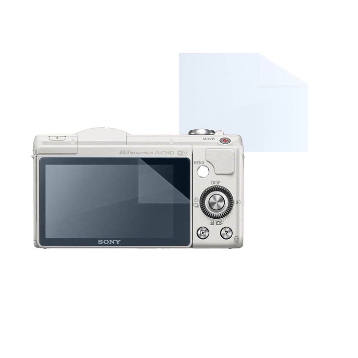 Fóliakészlet Sony A5100-hoz, FONIX LENS DEFENSE, 1 képernyős szilikonfólia, ütésálló, karcmentes, regenerálható, tartós, időjárásálló, átlátszó