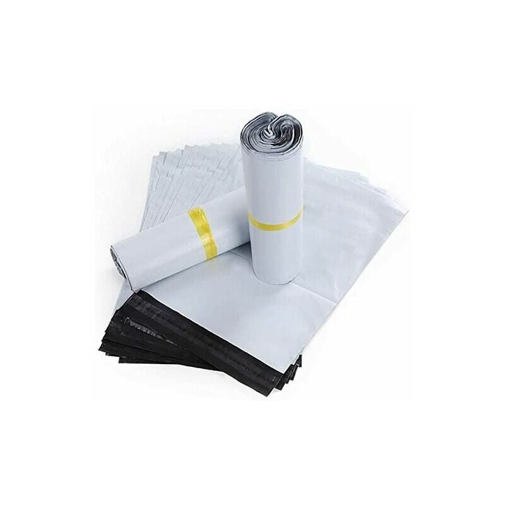 Plicuri de expediere Enforose, set de 50 bucati, auto-sigilare, rezistente la apa, 17x30cm